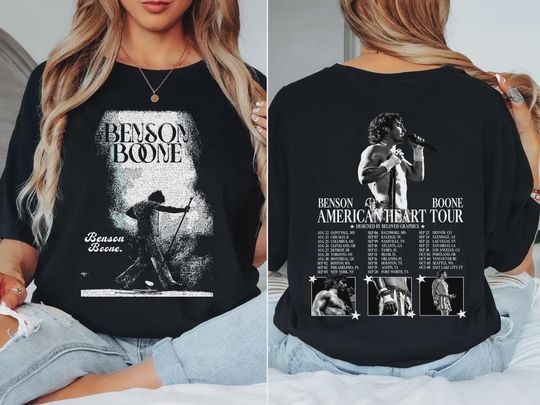 Discover Ben.son Boo.ne American Heart Tour 2025 Shirt, Singer Shirt