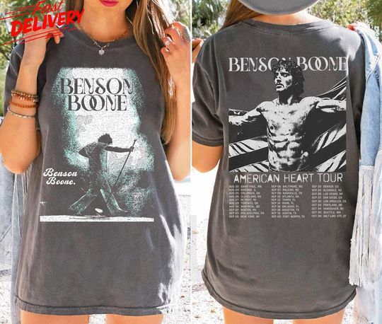 Discover Benson Boone Shirt American Heart Tour 2025, Benson Boone Shirt, Benson Boone Merch, Benson Boone Concert Tour, Tour Album 2025 Concert