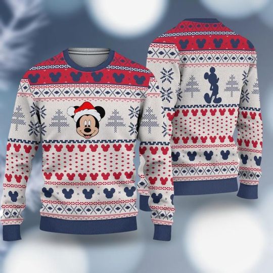 Discover Mickey Mouse Christmas Reunion Ugly Sweater, Mickey Very Merry Christmas Sweater, Disneyland Vacation Shirt, Kids Disney Sweater