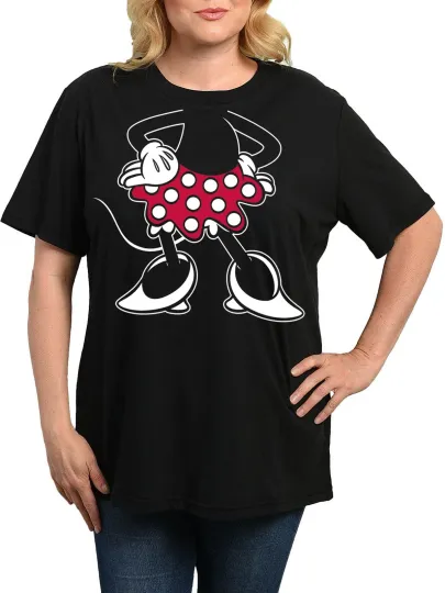 Discover Women's Plus Size Disney Minnie Mouse T-Shirt Black Red
