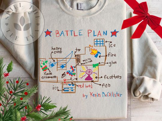 Home Alone Battle Plan Sweatshirt, Kevin McCallister Christmas Movie Sweatshirt