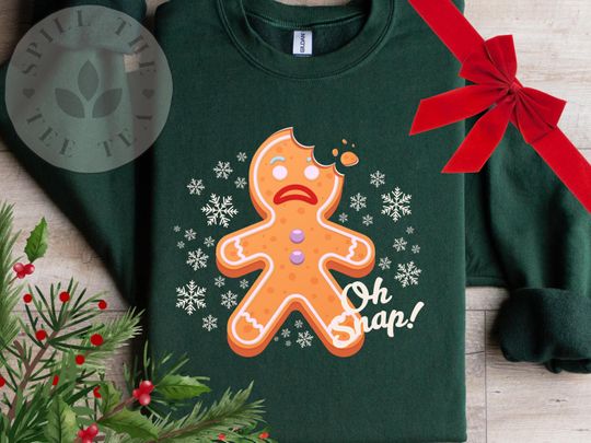 Discover Oh Snap Gingerbread Sweatshirt - cookie sweatshirt - Funni Christmas- cute gingerbread cookies sweatshirt - funni christmas shirte