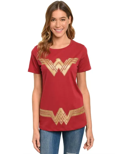 Women's Wonder Woman Costume T-Shirt DC Comics Superhero Tee