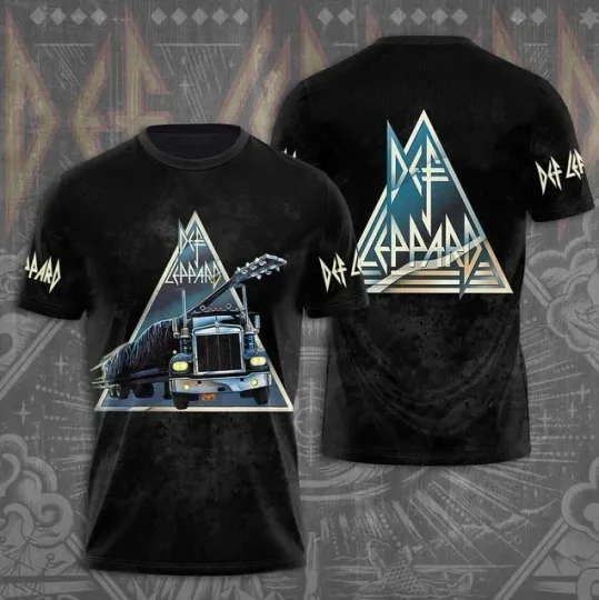 Discover Def Leppard Band Logo World Tour Rock Band 3D Shirt For Fan