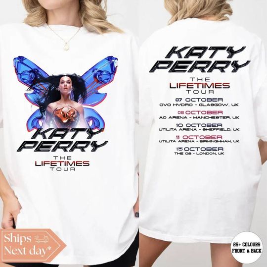Discover Katy Perry T-Shirt, Katy Perry UK Tour Tee, Katy Perry Lifetime Europe Tour Shirt, 2025 Katy Perry Tour Shirt, Concert Graphic Tee, Fan Gift