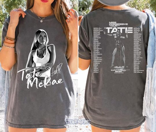 Discover Tate McRae Miss Possessive Tour 2025 Two Sides Shirt, Tate McRae Concert, Tate McRae Merch, Tate McRae Comfort Colors Shirt, Tate Mcrae Tour