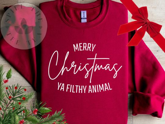 Home Alone Christmas Sweatshirt, Ya Filthy Animal Holiday Gift, Vintage Christmas Sweatshirt
