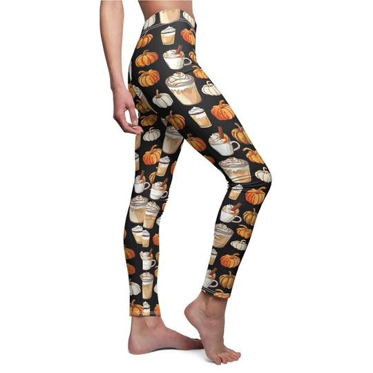Pumpkin Spice Fall Inspired Graphic Print Women’s Leggings