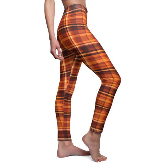 Discover Autumn Plaid Fall Inspired Casual Women’s Leggings