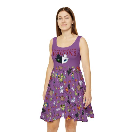 Discover Light Fury Skater Dress, How To Train Your Dragon Skater Dress