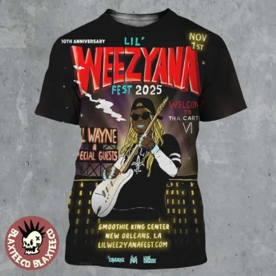 Lil Wayne 10th Anniversary Lil Weezyana Fest 2025 Welcome To Tha Carter VI Nov 1