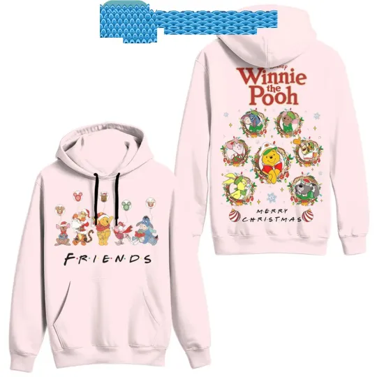Discover Winnie The Pooh Friends Christmas & New Year 2025 Hoodie