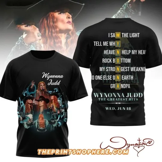 Discover Wynonna Judd The Greatest Hits Wed, Jun 18, 2025 3D Shirt