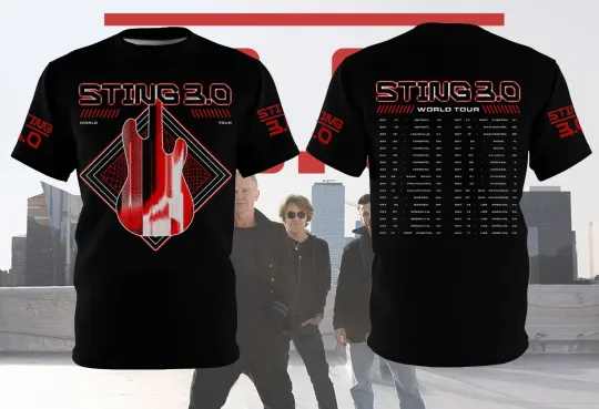 Sting 3.0 World Tour 3D T Shirt Gift For Fan