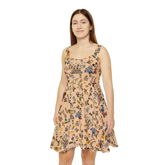 Discover Ladies Disney Dress, Skater Dress, Ladies Dress, Summer Dress, Cruise Dress, Animal Kingdom, Theme Park, Fun Dress, Mickey, Minnie,