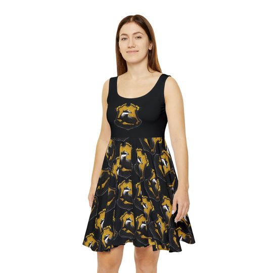 Discover Ladies Dress, Harry Potter Inspired, Skater Dress, Universal, Epic, Wizarding World, Summer Dress, Hufflepuff, Theme Park, Hogwarts, Owl