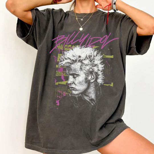 Discover Comfort Colors Billy Idol 2025 Concert, Billy Idol It's Nice Day To Tour Again 2025 Shirt, Billy Idol Fan Shirt, Billy Idol Merch