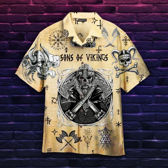Discover Skull Viking Hawaiian Shirt
