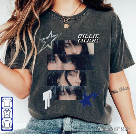 Discover Billie Eilish Hit Me Hard and Soft Tour 2025 Shirt | Vintage Graphic Tee | Concert Outfit Aesthetic, Music Fan Gift