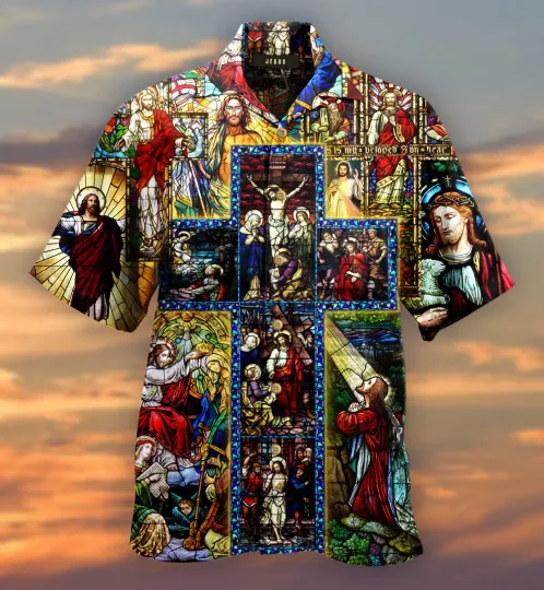 Discover Christian Jesus Catholic Hawaiian Shirt