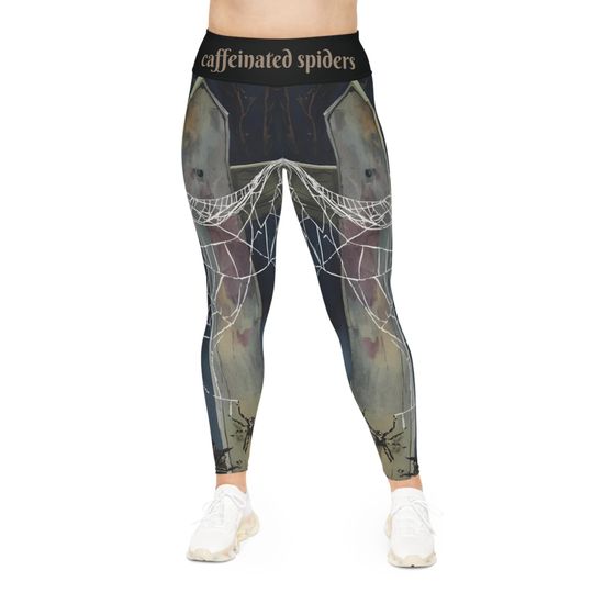 Women’s Caffeinated Spiderweb Leggings Slim Fit Activewear