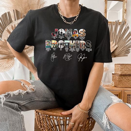 Discover 20th Anniversary Of Jonas Shirt, Living The Dream Tour 2025 T-shirt, Jonas Fan Merchandise Shirt