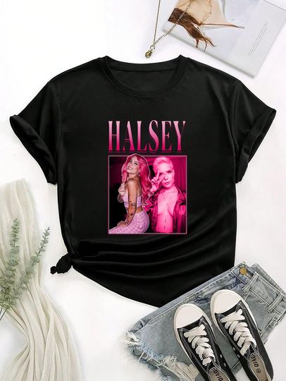 Discover Halsey Graphic Shirt, Halsey Back To Badlands Tour 2025 Shirt, Halsey Bootleg Shirt, Halsey Fan Gift, Halsey Vintage Shirt, Halsey Merch