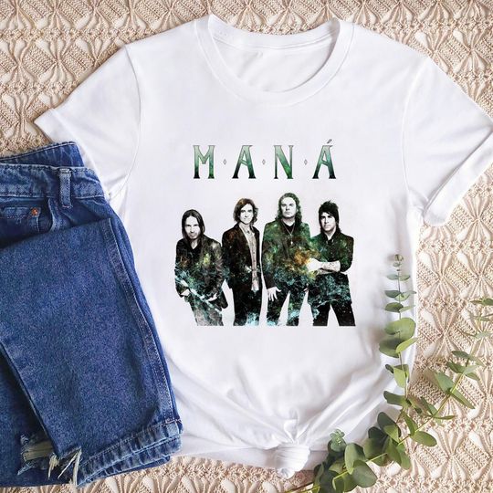 Discover Mana Band 90s Vintage T-Shirt, Man Vivir Sin Aire Tour 2025 T-Shirt, Rock Band Mana Shirt, Man Fan Gift, Mana Merch, Graphic Mana Shirt