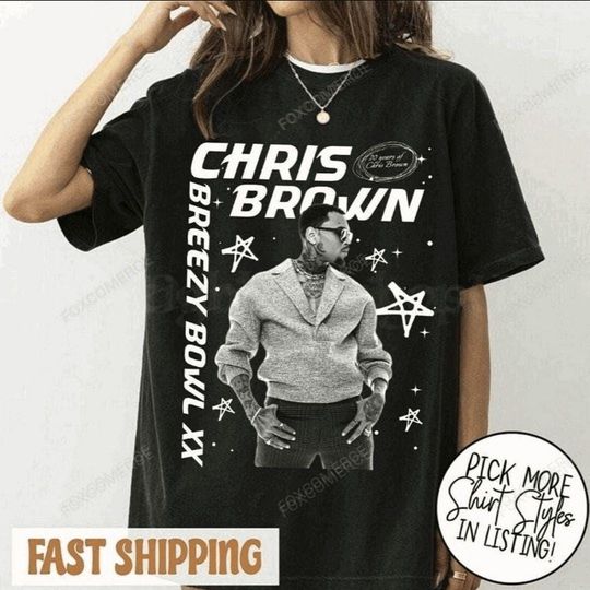 Chris Brown Breezy Bowl XX Tour Shirt, Chris Brown Album Shirt, Chris Brown Fan Gift, Chris Brown Merch Shirt, Cb Tour 2025 Shirt