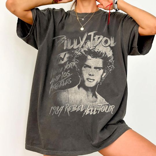 Discover Comfort Colors Billy Idol 2025 Concert, Billy Idol It's Nice Day To Tour Again 2025 Shirt, Billy Idol Fan Shirt, Billy Idol Merch