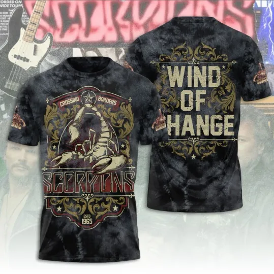 Discover Scorpions Crossing Borders ESTD 1965 3D T-Shirt