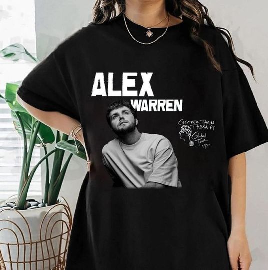 Discover Vintage Alex Warren Tour 2025 Unisex Shirt, Alex Warren Tour 2025 Shirt, Alex Warren Cheaper Than Therapy Tour Shirt, Music Fan Shirt
