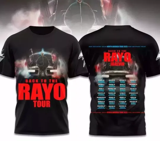 J Balvin Back To The Rayo Tour 2025 3D T-Shirt , Unisex Shirt All size