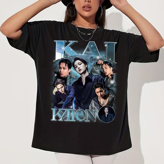 Discover Retro Kai EXO Kpop T-shirt, 2025 Kai Solo Concert Tour KAION Shirt, Kai KAION Tour 2025 In Us Shirt, Kai Wait On Me Shirt