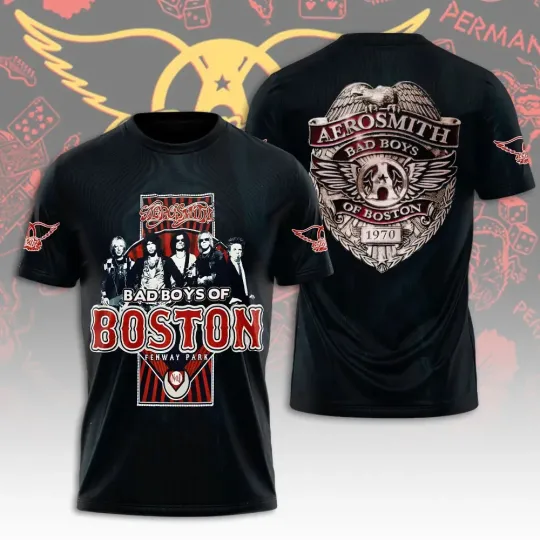Discover Aerosmith Bad Boys Of Boston AOP 3D T-Shirt