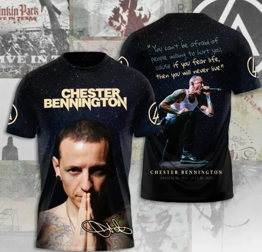 Discover Linkin Park 3D All Over Printed T-Shirt Xmas Gift For Fans