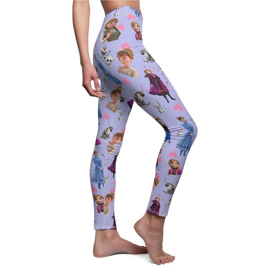 Discover Women's Leggings, Disney Leggings, Frozen Yoga Pants, Disney Yoga Pants, Yoga Pants, Yoga Leggings, Slim Fit Yoga, Theme Parks, Anna & Elsa