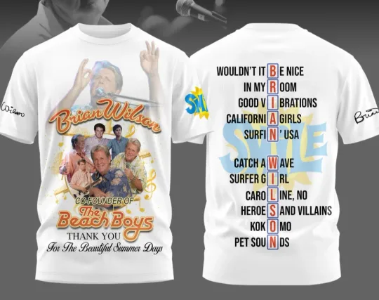Discover Brian Wilson The Beach Boys 1942-2025 Thank You For The Beautiful 3D T-Shirt