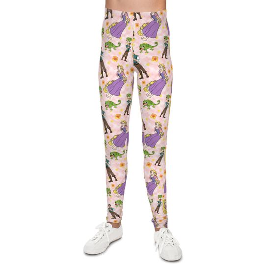 Disney Princess Leggings, Rapunzel Yoga Leggings for Girls
