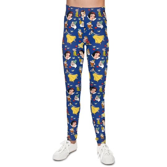 Discover Youth Leggings, Princess Leggings, Disney Leggings, Yoga Pants, Disney Yoga Pants, Yoga Pants, Leggings,Snow White, Dwarves, Kids Leggings