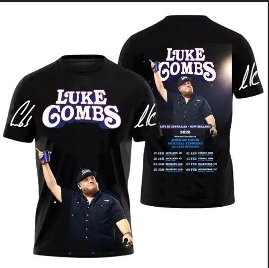 Lukee Comb 2025 tour black 3D SHIRT