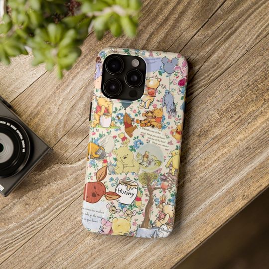 Discover Cute Winnie The Pooh Phone Case For Iphone, Samsung, Cute Pooh iPhone Case, Disney Case Magsafe Iphone Case for Disney Fan