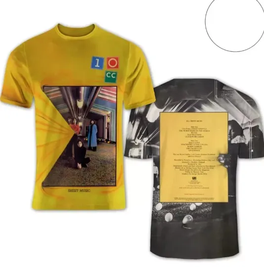 Discover 10cc Sheet Music Album Cover AOP 3D T-shirt