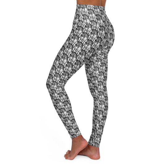 Discover Zebra Print High Waisted Leggings: Safari Yoga Style