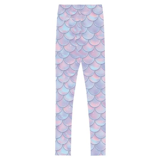 Discover Mermaid Girls Youth Leggings, Dragon Scale Printed Kids Toddler Yoga Pants Pastel Mermaid Outfit Dance Halloween Running Costume