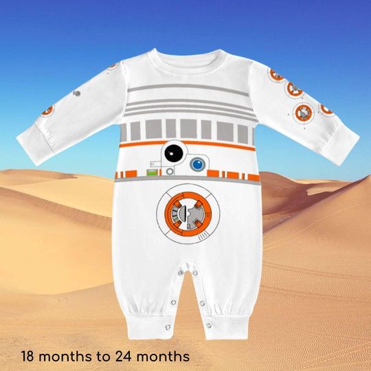 BB8 Star Toddler Baby Romper Long Sleeve Halloween Costume Cosplay