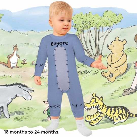 Winnie the Pooh Eeyore 3D Long Sleeve Baby Romper Toddler Halloween & Christmas Costume