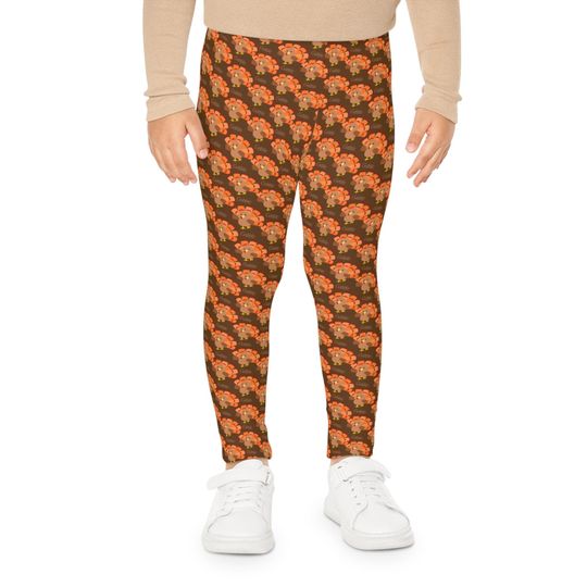 Thanksgiving Turkey Leggings Gobble Outfit Children Girls Holiday Costume Pants
