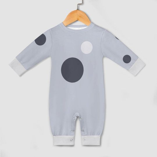 Gray Little Cousin 3D Long Sleeve Baby Romper