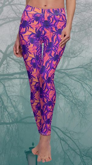 Discover Spider Lace Halloween Leggings, Witchcore Yoga Pants, Gothic Costume Tights, Cosplay Pants for Women, Zombie, yoga leggings, Midievalcore